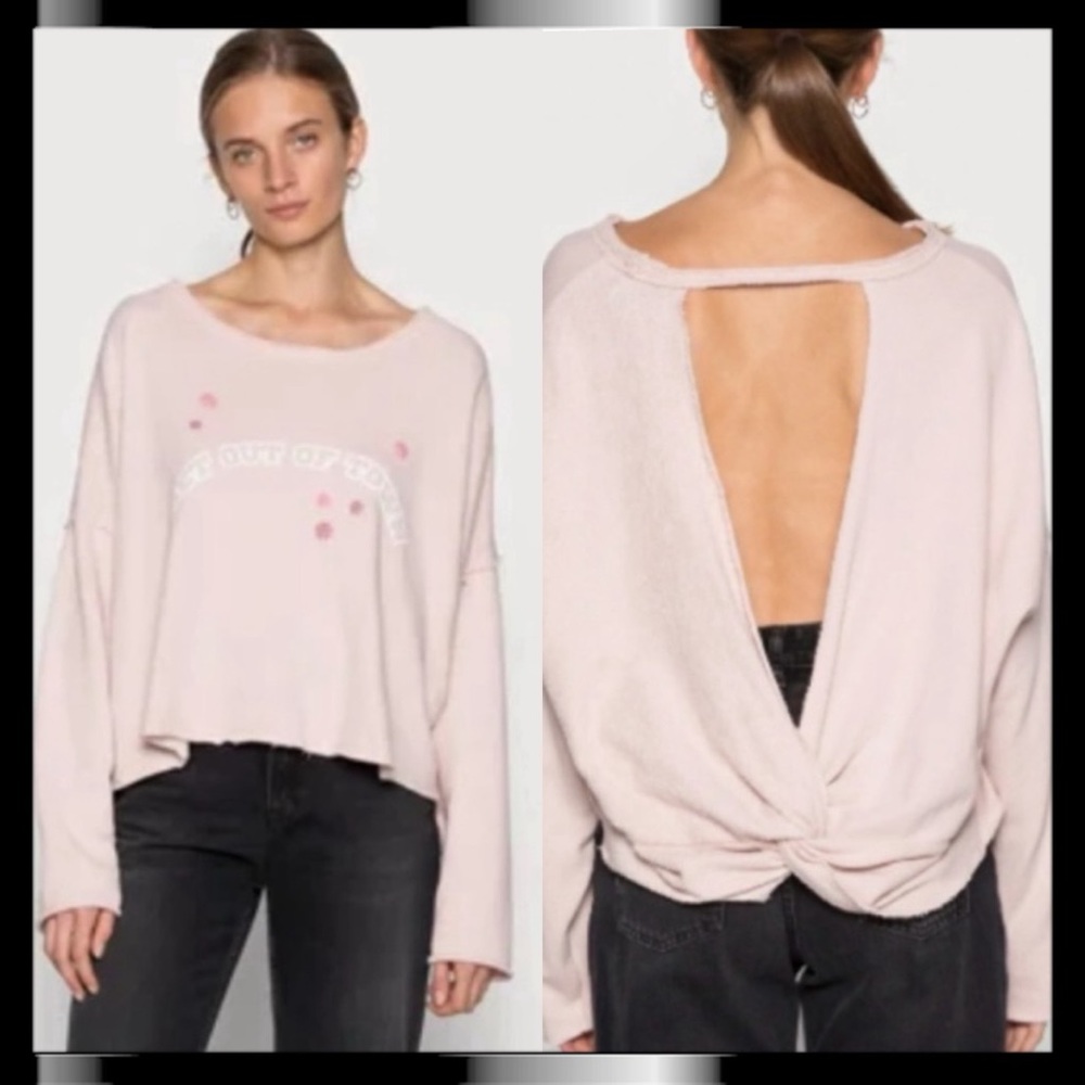 Aerie Out Of Town Large openknot Back Weekend Sweatshirt